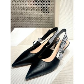 Dior Toujours Slingback Pump - Black Perforated Supple Lambskin