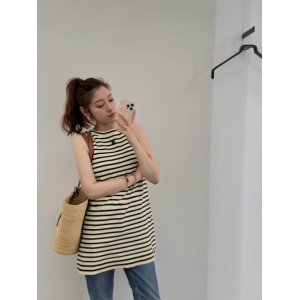 Celine Triomphe Mariniere Mini Dress In Wool