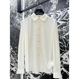 Celine Lavalliere Blouse In Crepe De Soie And Acetate 