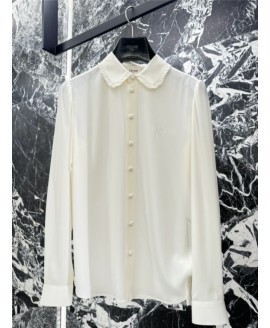 Celine Mia Shirt In Silk Crepe And Acetate