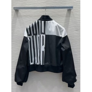 Cropped Bomber Jacket with Bishop Sleeves