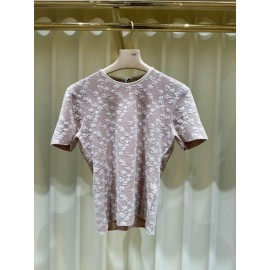 Fendi T-Shirt Brown Viscose Jacquard T-Shirt