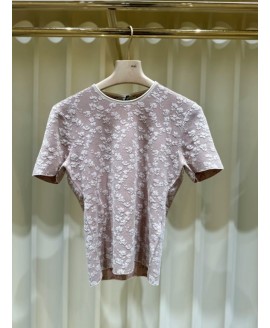 Fendi T-Shirt Brown Viscose Jacquard T-Shirt