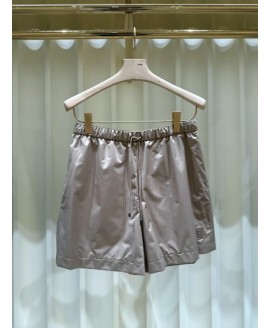 Fendi Shorts Brown Technical Silk Shorts