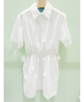 Poplin Mini-Dress - Color White