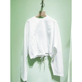 Long-Sleeved Jersey T-Shirt - Color White