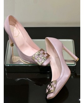 Trompette Pumps in leather - Colour Violet