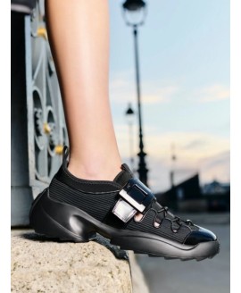 Viv' on the Run Trekky Sneakers in fabric and patent leather